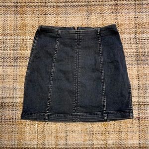 Free People dark denim mini skirt